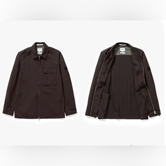 Norse Projects “Jen’s Zip Dry Nylon” Jacket Men’s Size Small Brown/Green EUC! - Picture 2 of 12
